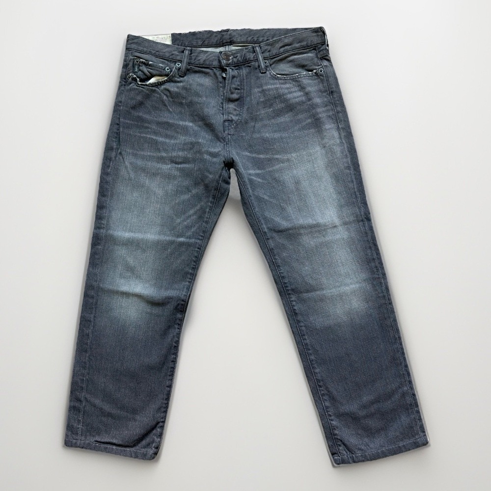 Vintage Y2K Abercrombie & Fitch Jeans Mens 34x30 Grunge Straight Button Fly Gray
